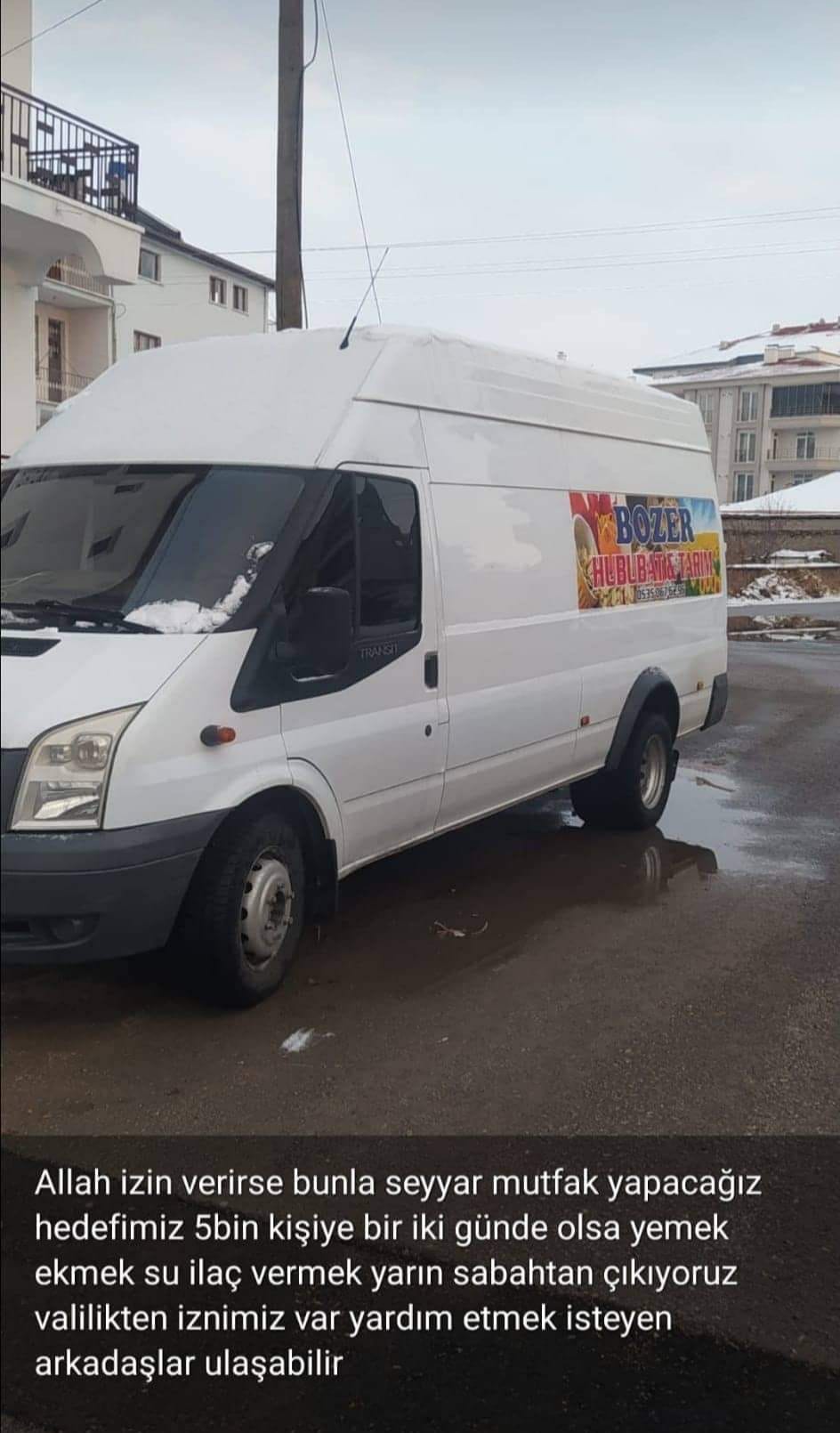 Köyümüz sakinlerinden Yunus Bozer deprem bölgesine yardıma gidecektir